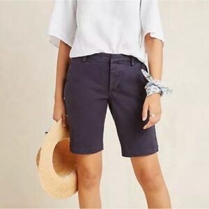 Anthropologie-Sanctuary--Button Front Bermuda Short, Navy, Size 31